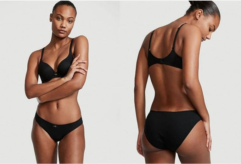 Panti menstrual Victoria secret bikini flujo medio M Negro